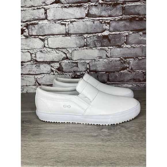 Infinity By Cherokee White Leather Slip Resistant Slip On Shoes Women 10M US/42 - Picture 13 of 16